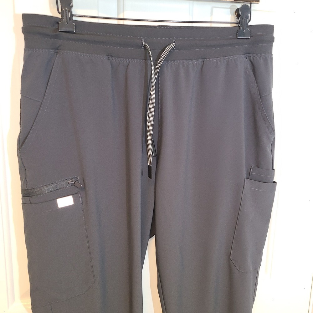 Epic Men's Jogger Scrubs, Gray, size L, style 9852 Elastic Waist Pockets